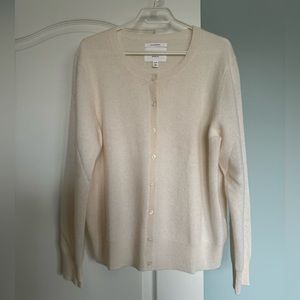 100% Cashmere Cardigan Sz XL NWOT Cream HUDSON NORTH BY THE BAY